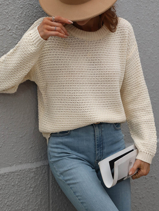 CAUGHT KNIT TOP - CREAM