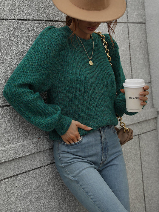 HARVIE KNIT TOP - RACING GREEN