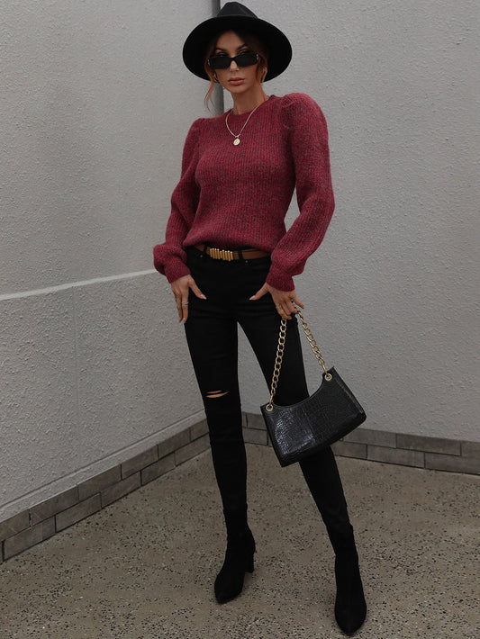 HARVIE KNIT TOP - MULBERRY