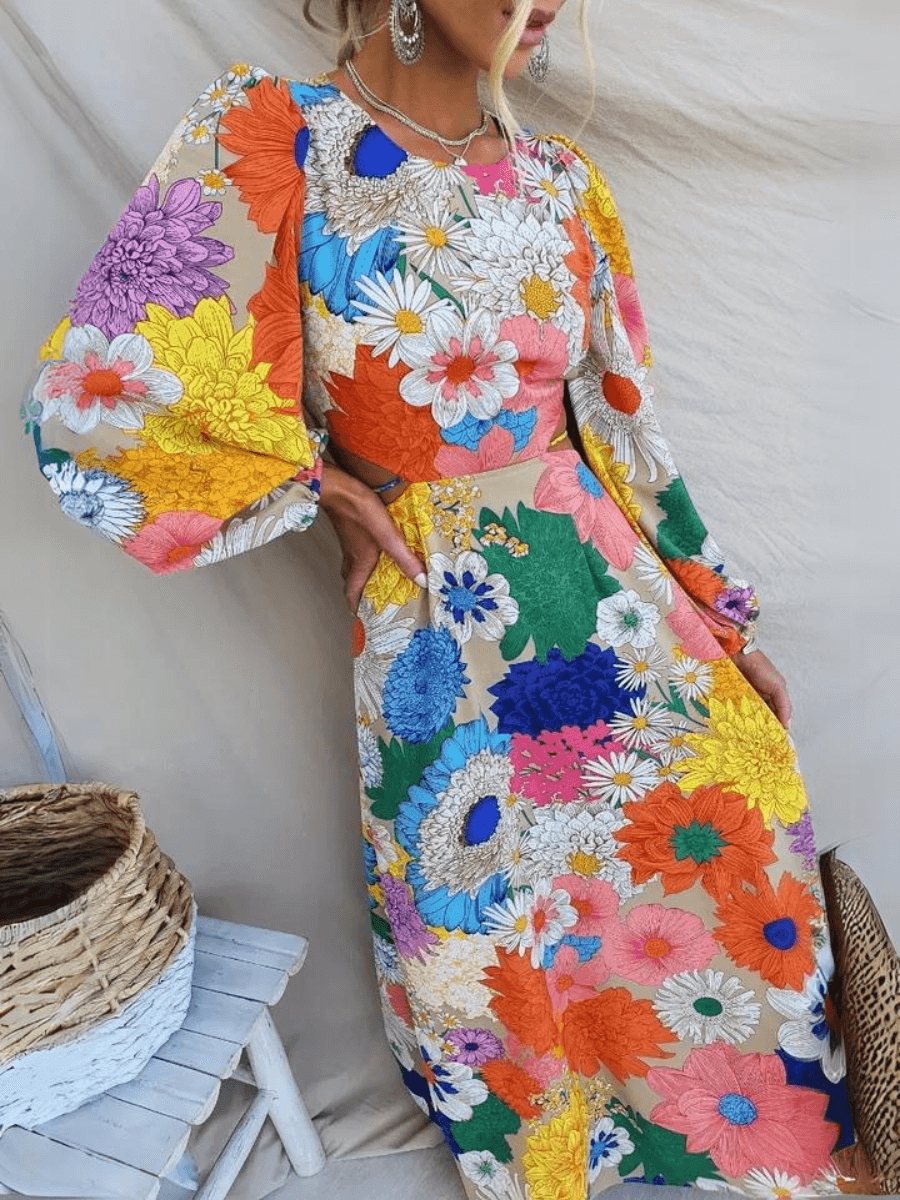 Gayle Floral Printed Maxi Dress - Multi