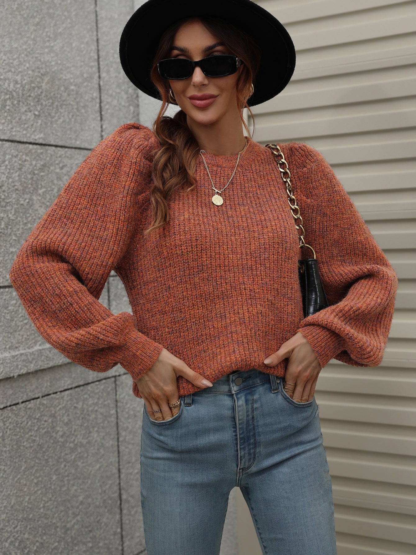 HARVIE KNIT TOP - CAMEL