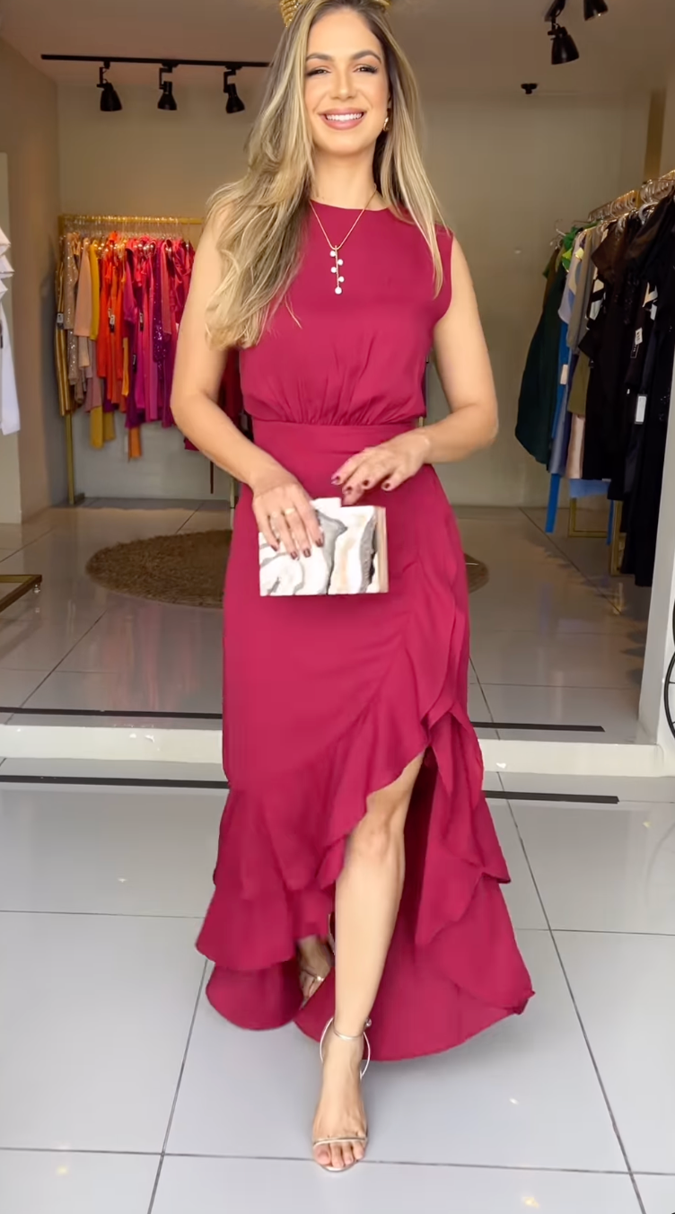 Ele Leandra Vinho Maxi Dress