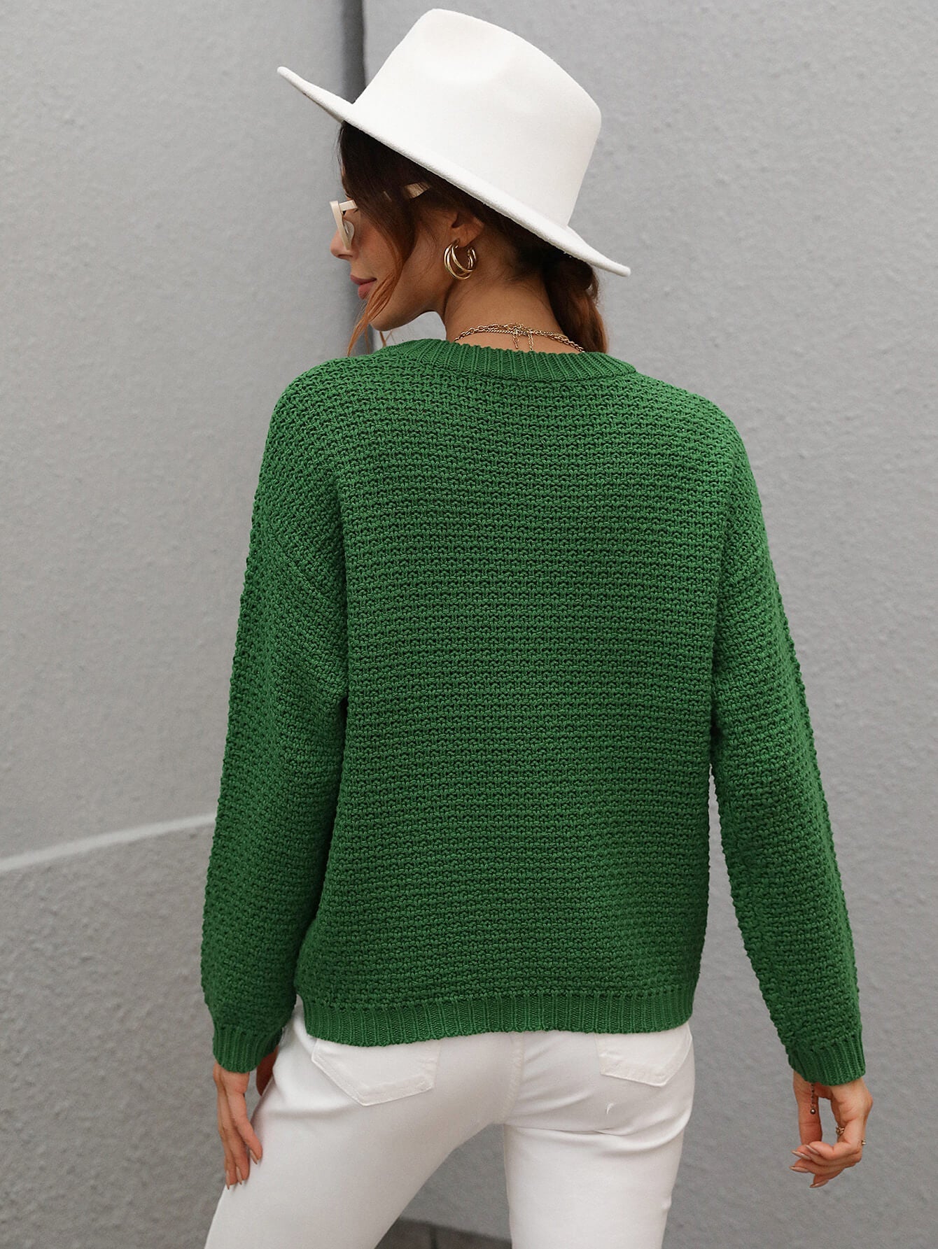 CAUGHT KNIT TOP - GREEN
