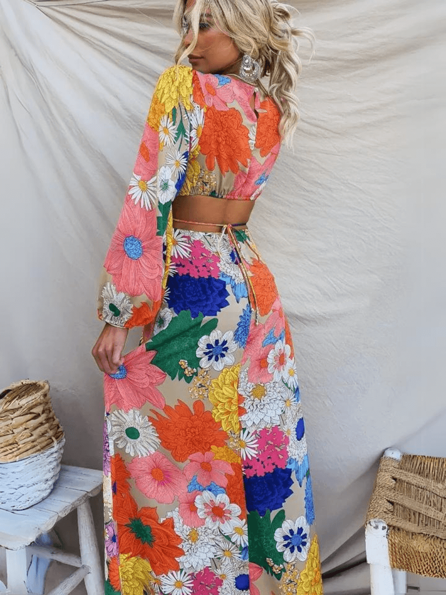 Gayle Floral Printed Maxi Dress - Multi
