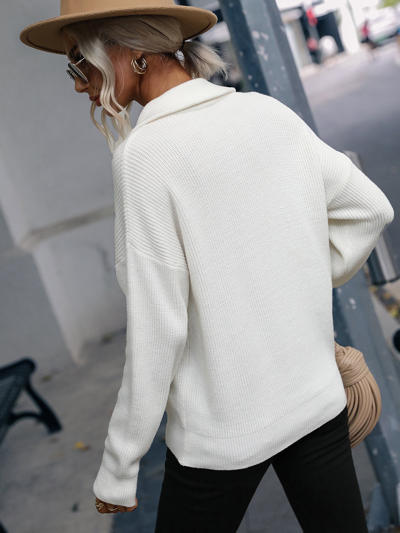 AILISH KNIT JACKET- WHITE