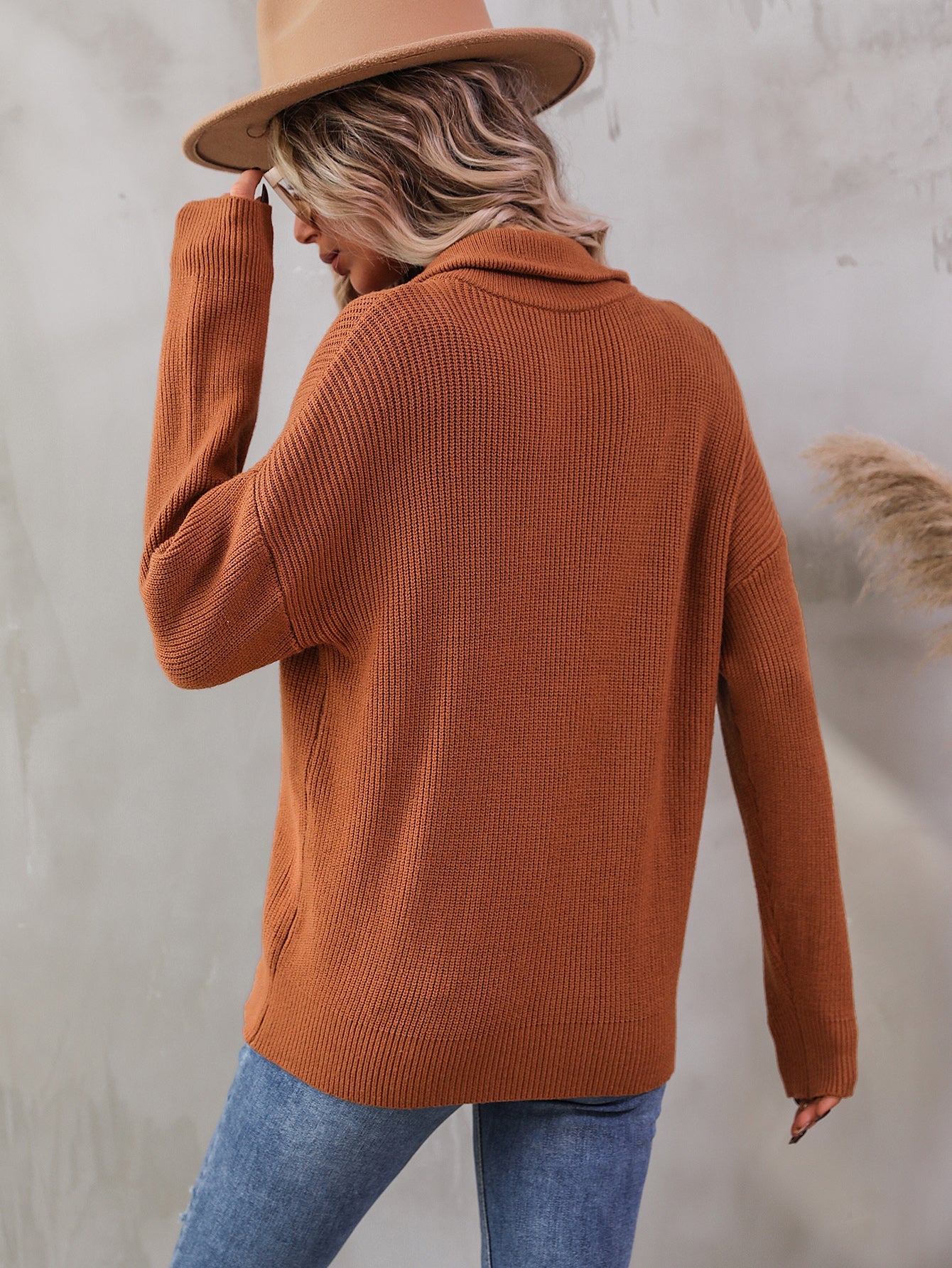 AILISH KNIT JACKET- CARAMEL