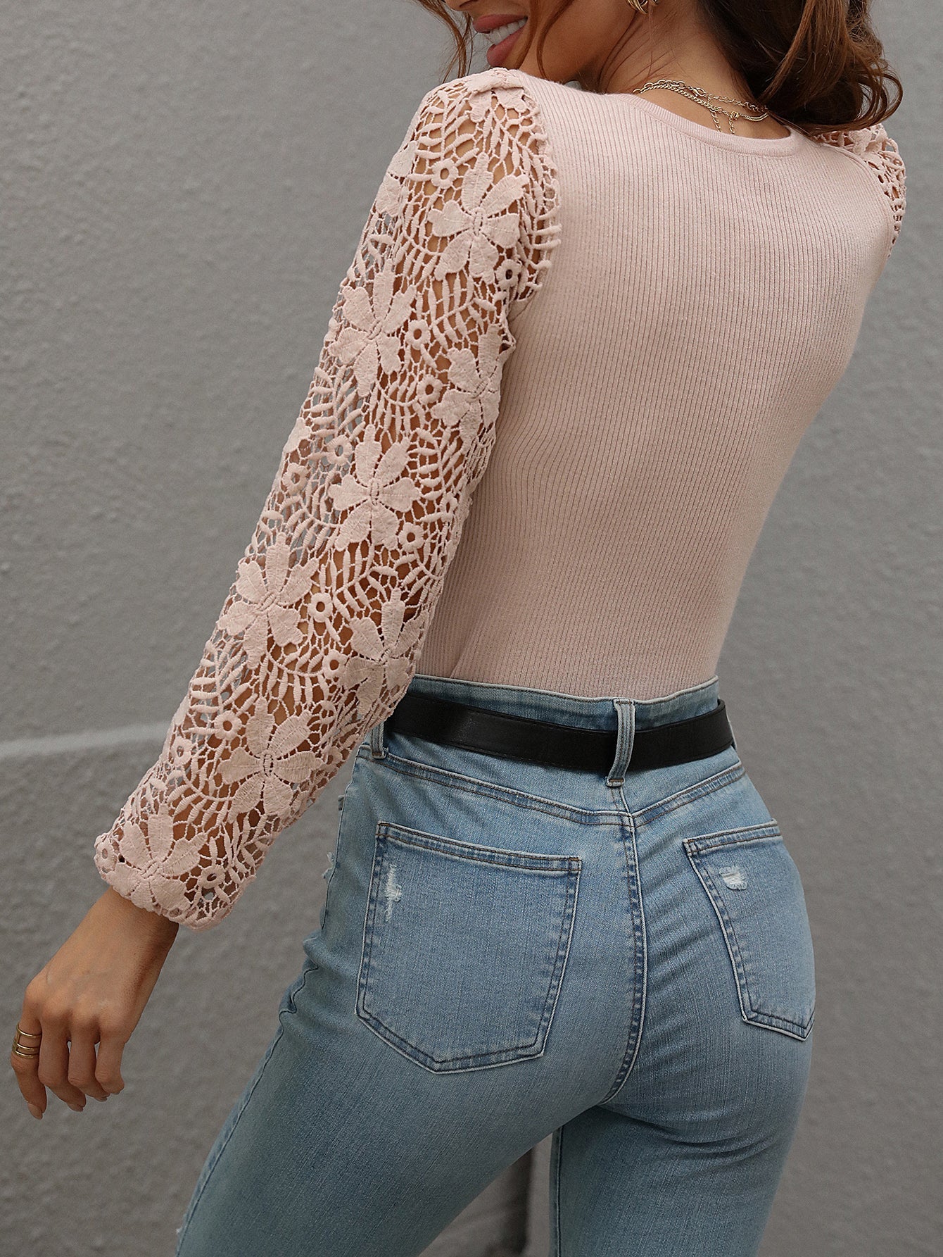 TAYLA KNIT TOP - BLUSH