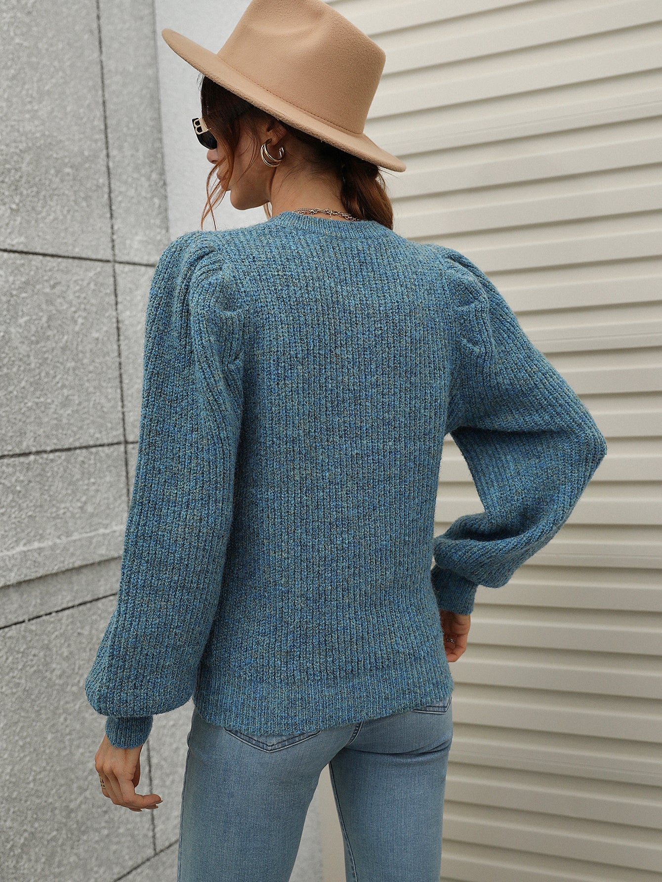 HARVIE KNIT TOP - YALE BLUE