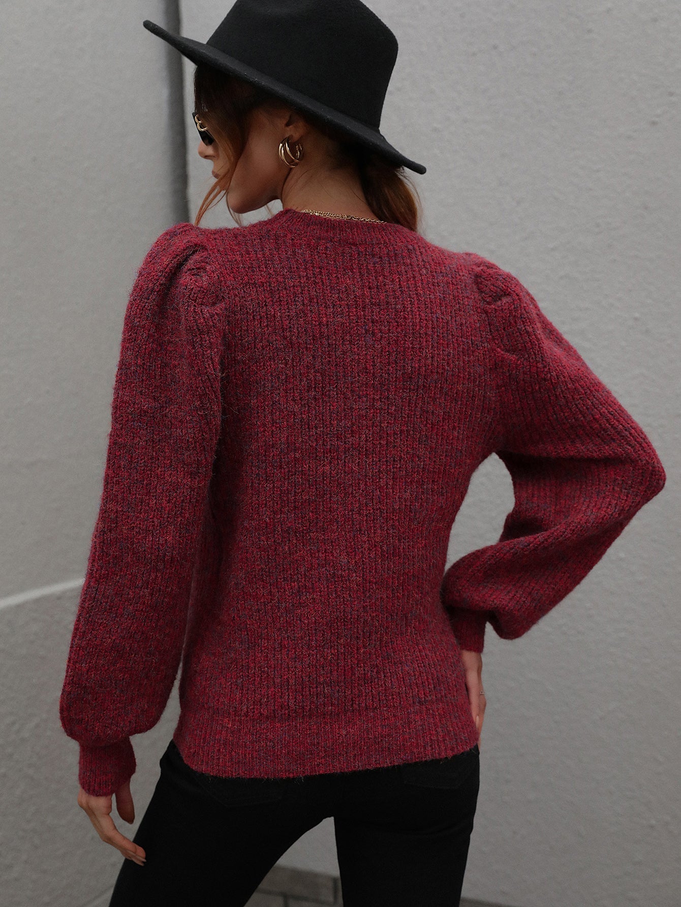 HARVIE KNIT TOP - MULBERRY
