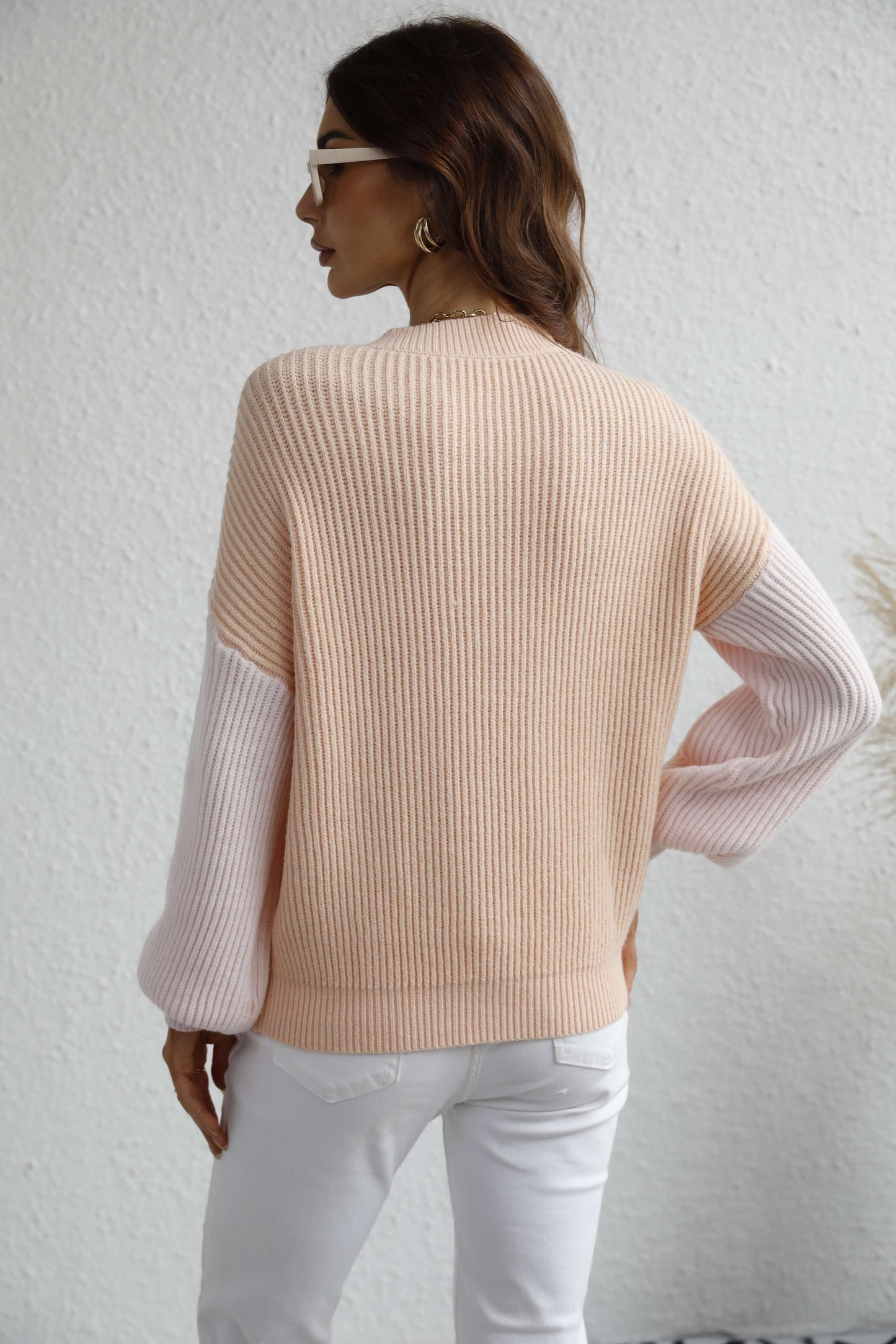 ESTATIA KNIT SWEATER - BLUSH