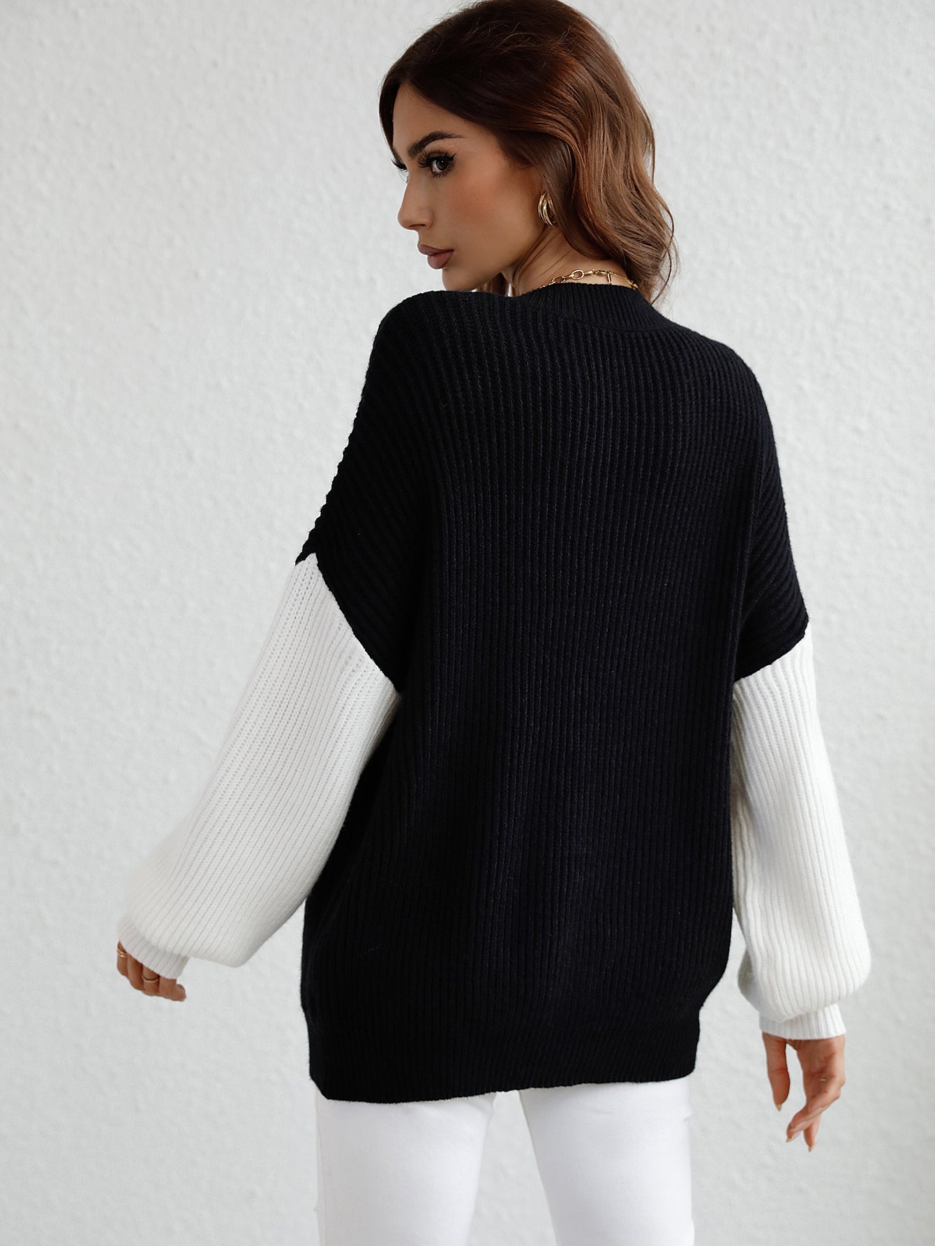 ESTATIA KNIT SWEATER - BLACK