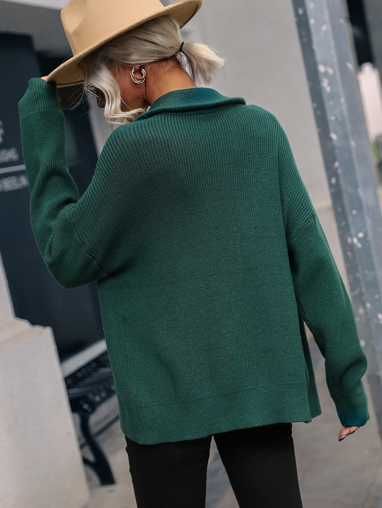 AILISH KNIT JACKET- GREEN