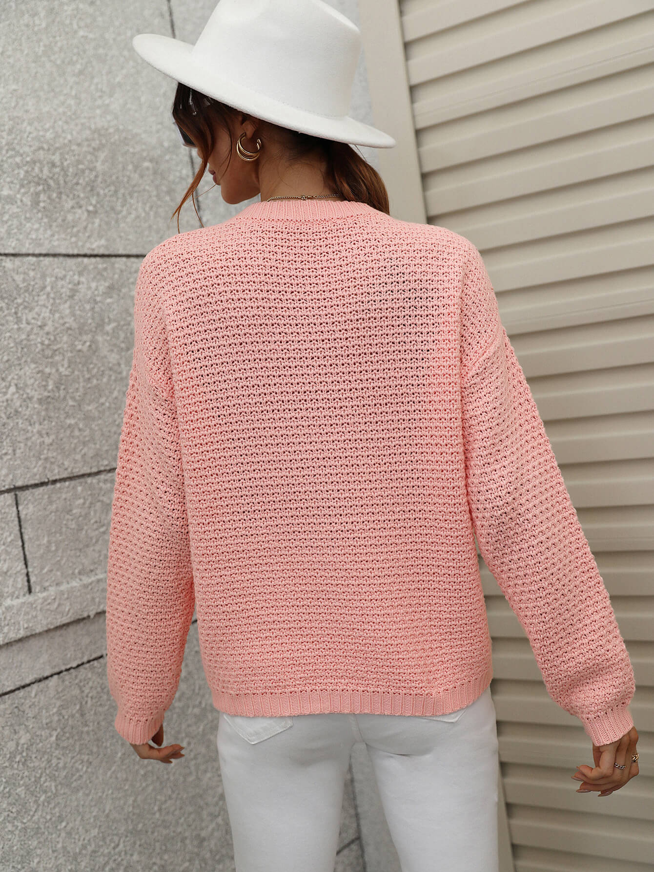 CAUGHT KNIT TOP - PEACH