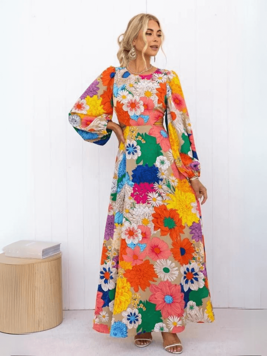Gayle Floral Printed Maxi Dress - Multi