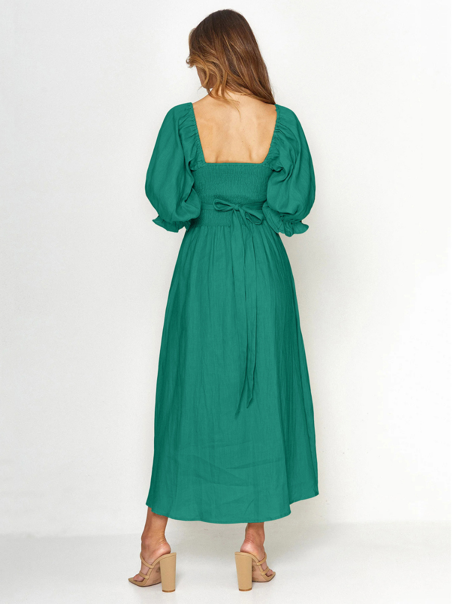 SUNSET SANDS TWO WAY WEARABLE MIDI DRESS - TEAL
