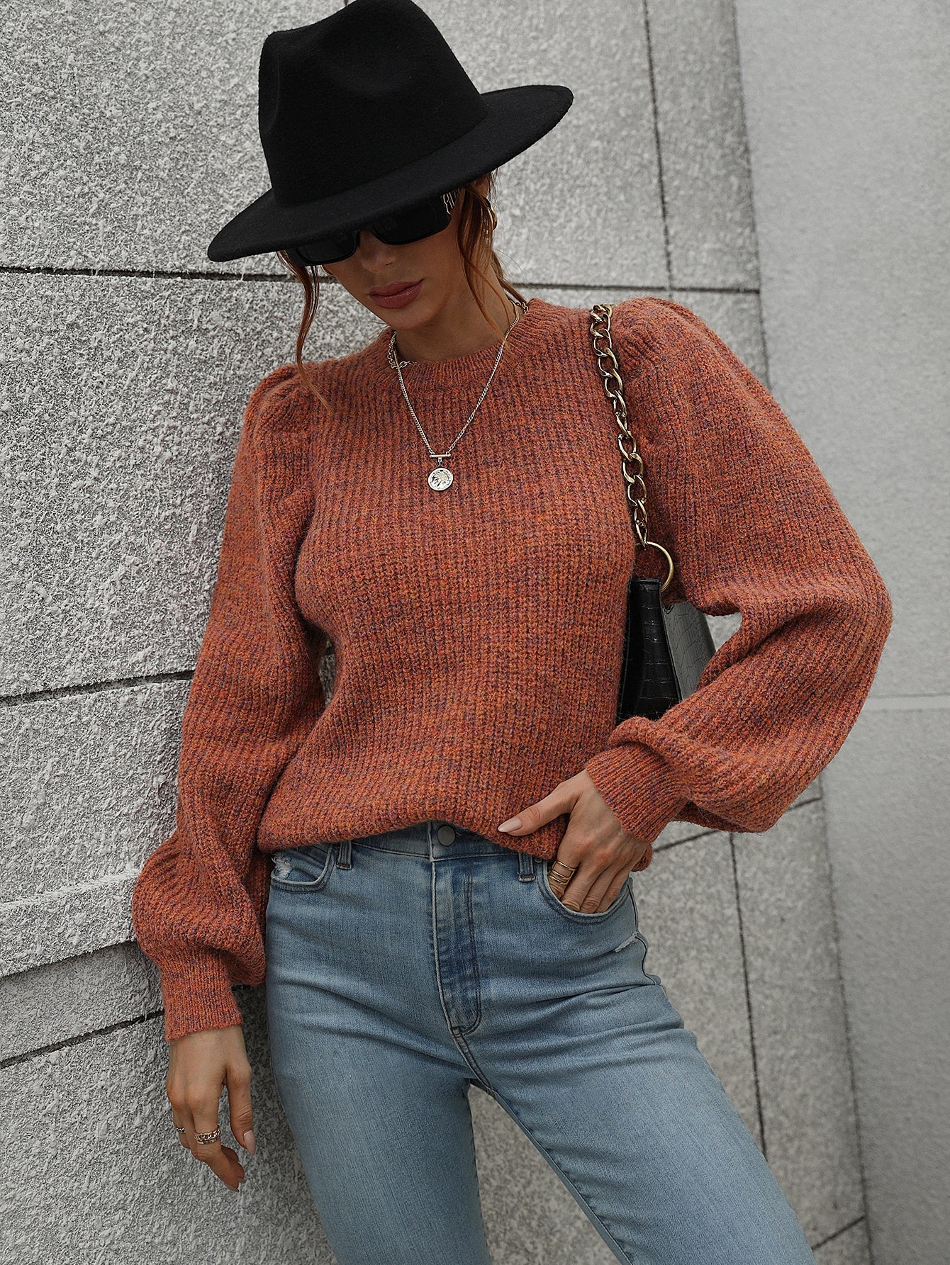 HARVIE KNIT TOP - CAMEL