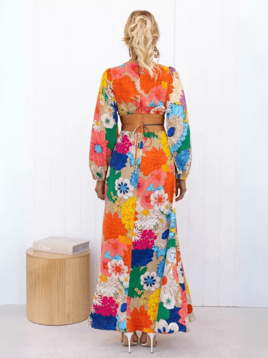 Gayle Floral Printed Maxi Dress - Multi