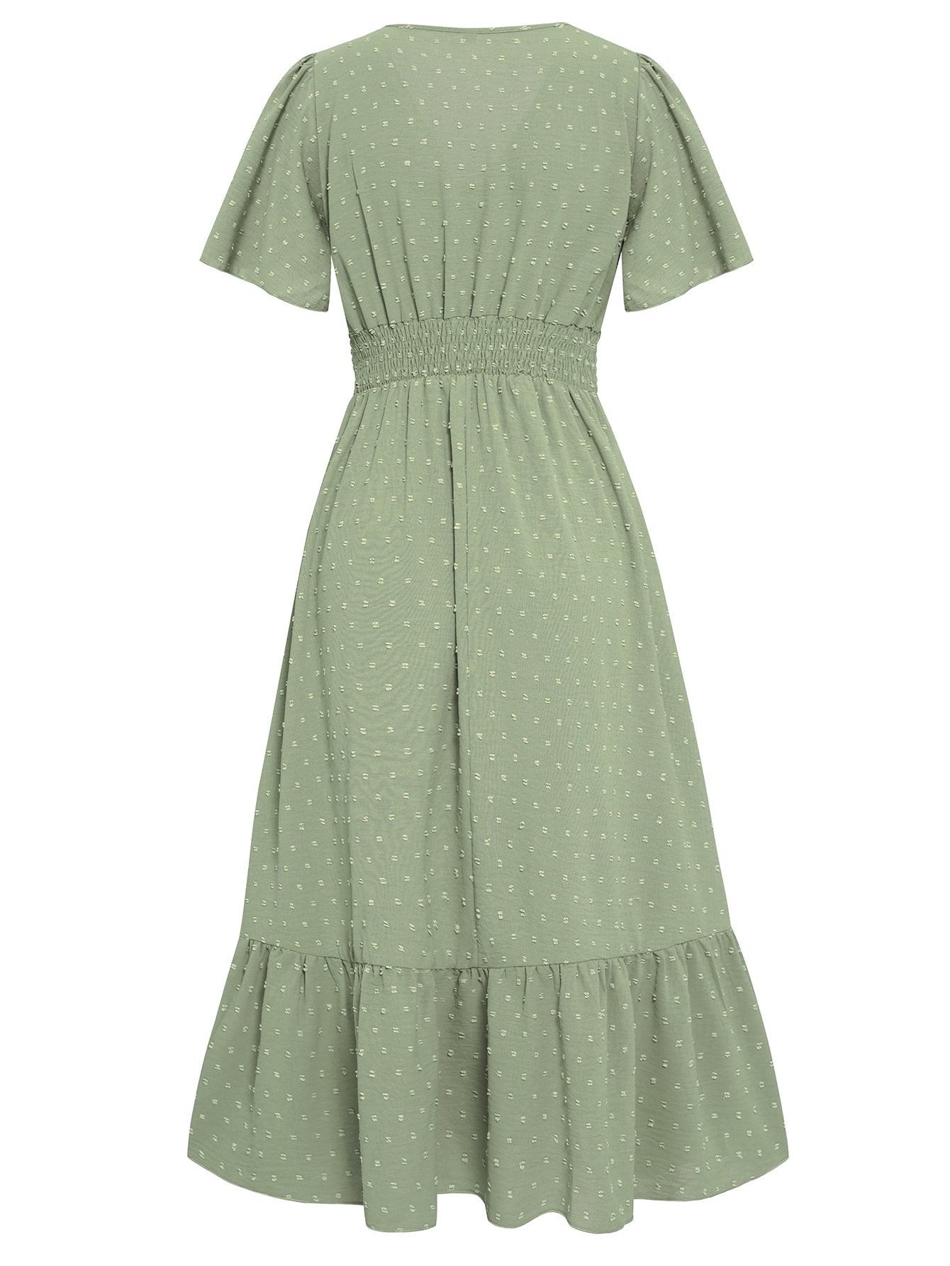 SWEETEST ONE POPPIES SHORT SLEEVE MAXI DRESS - SAGE