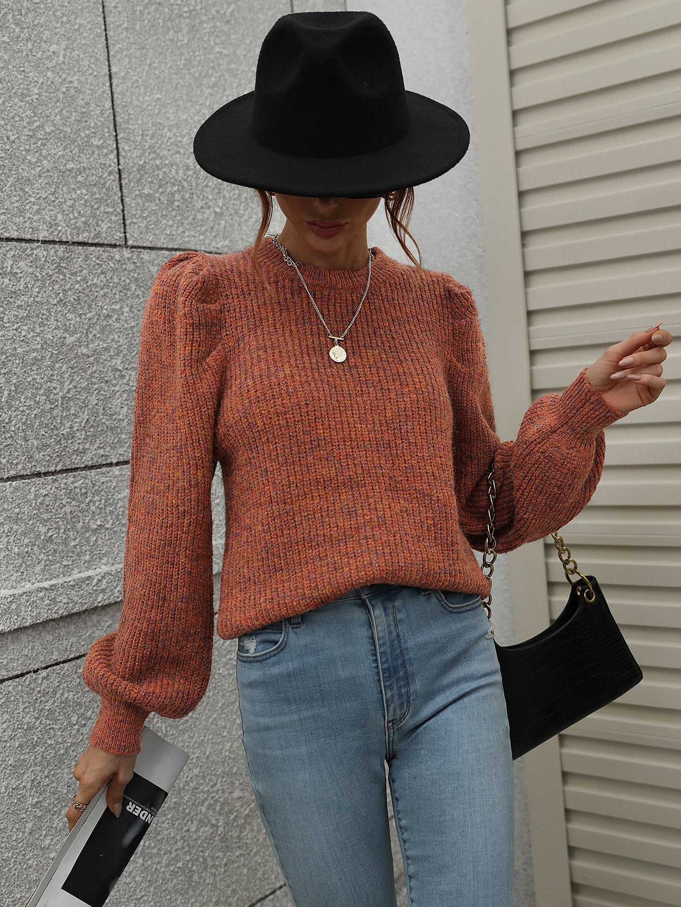 HARVIE KNIT TOP - CAMEL