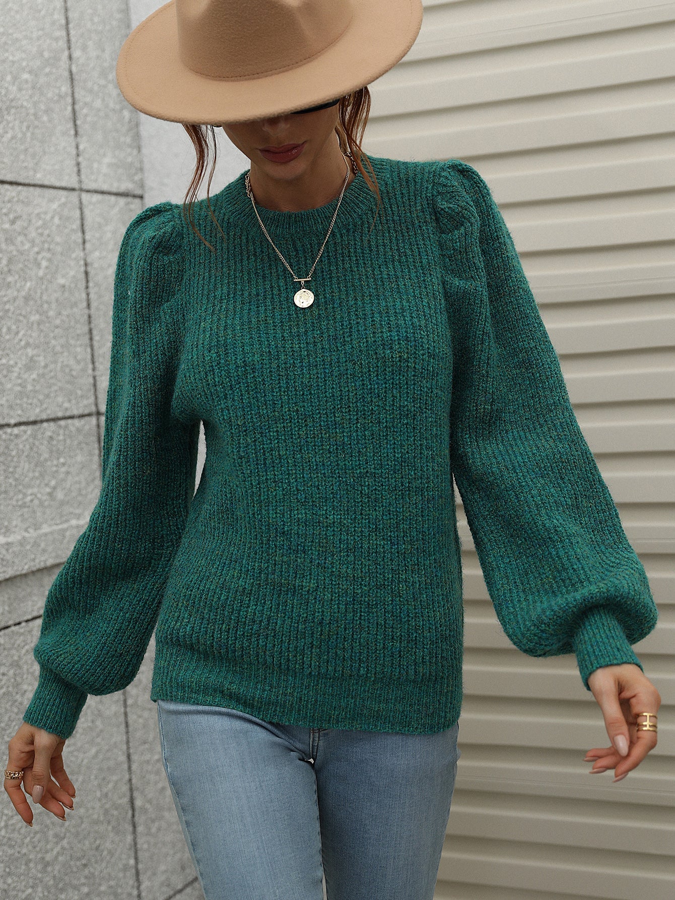 HARVIE KNIT TOP - RACING GREEN
