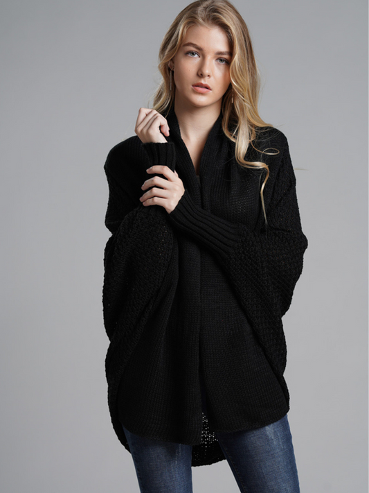 Calistally | Black Batwing Easy On Cardigan
