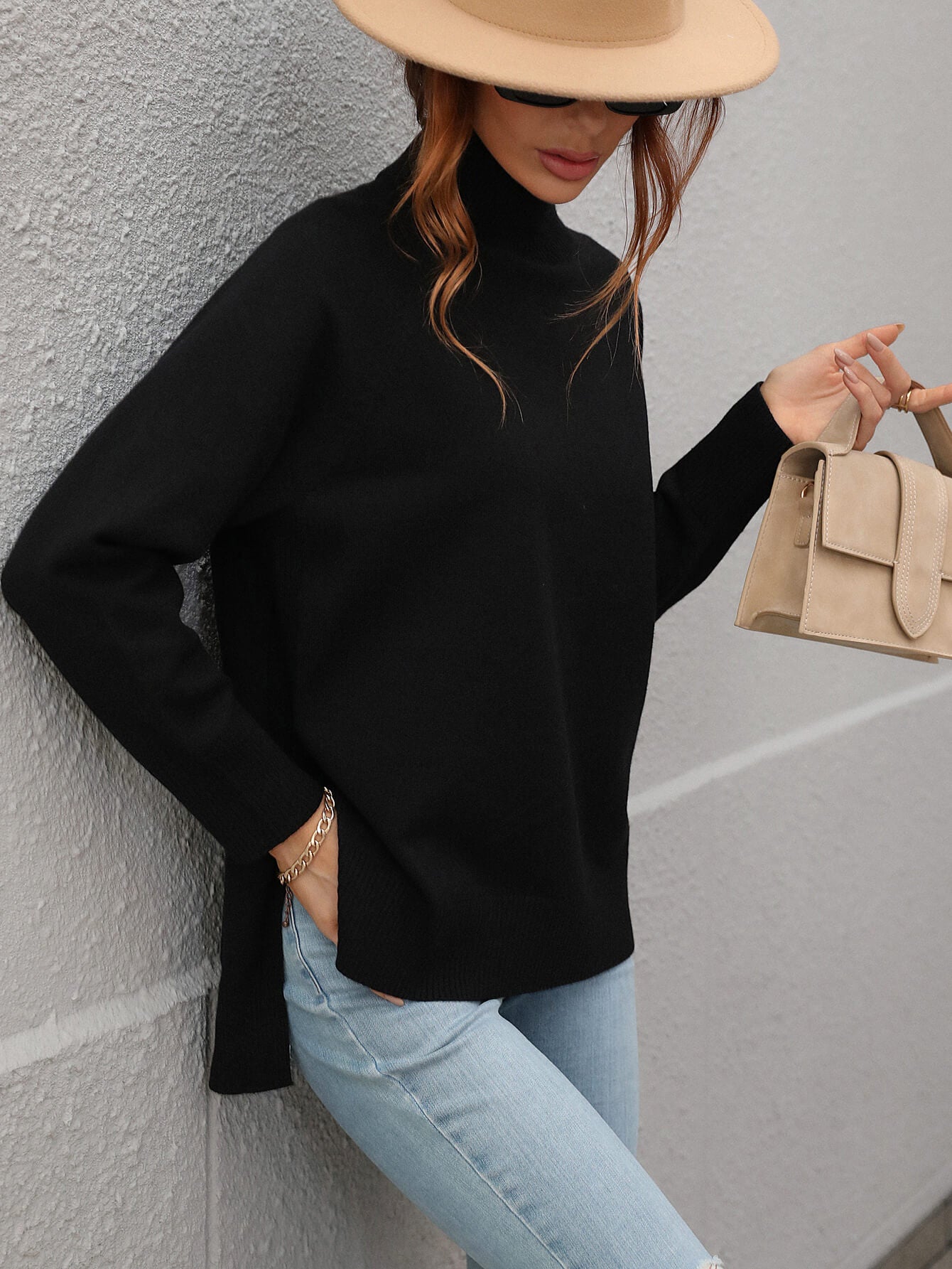 TAY KNIT JUMPER - BLACK