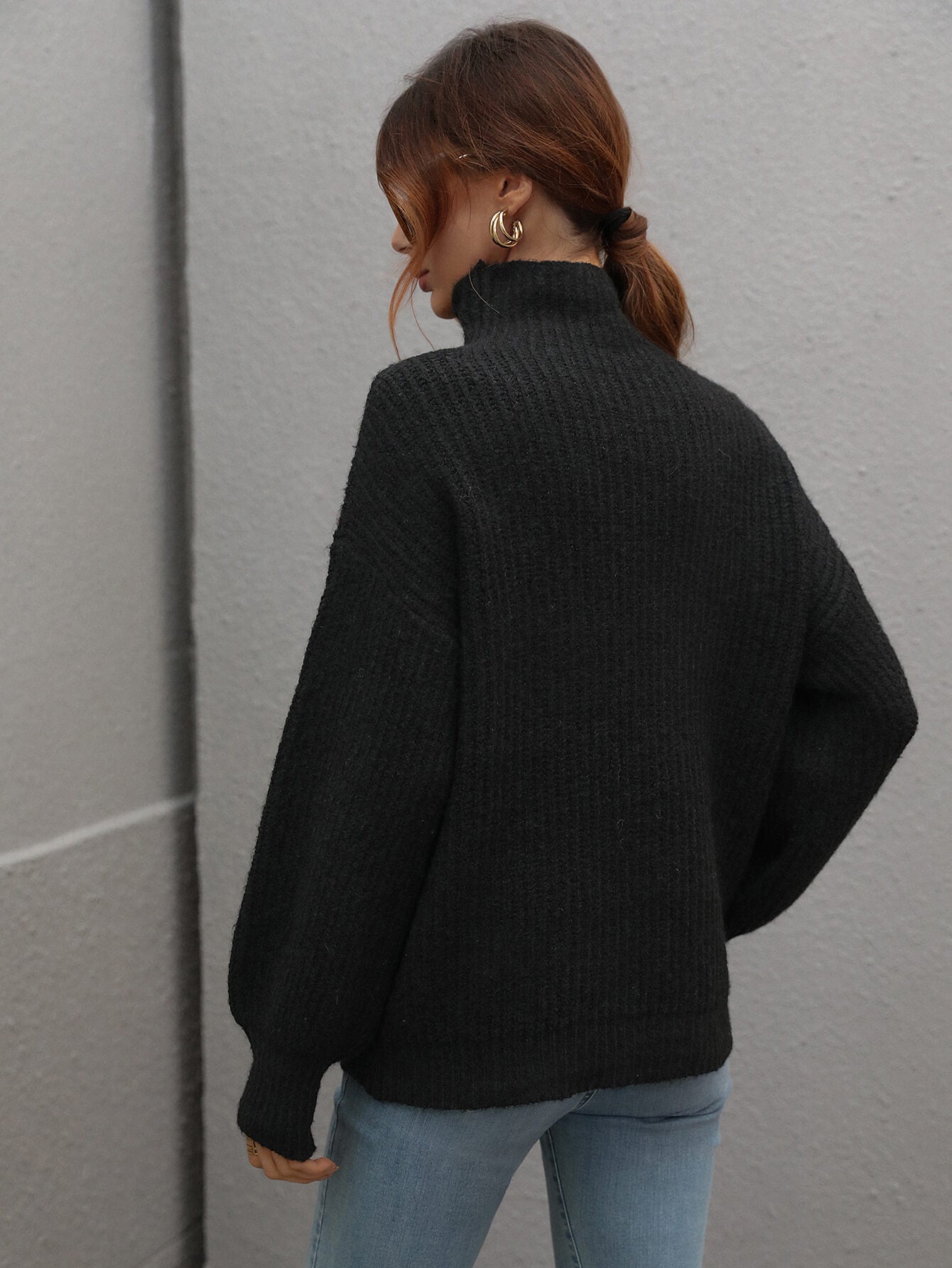 CHESTER KNIT JUMPER - BLACK