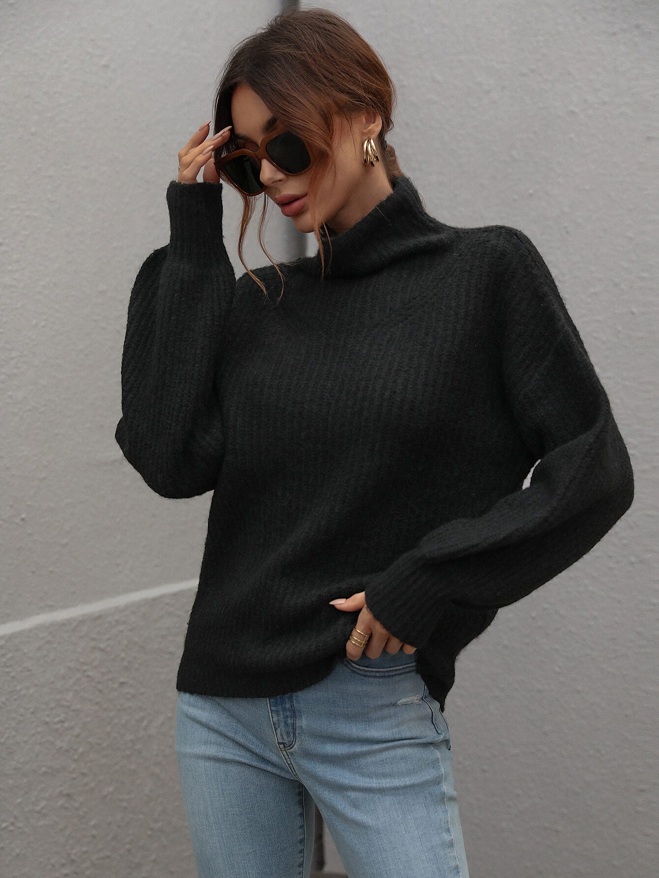 CHESTER KNIT JUMPER - BLACK