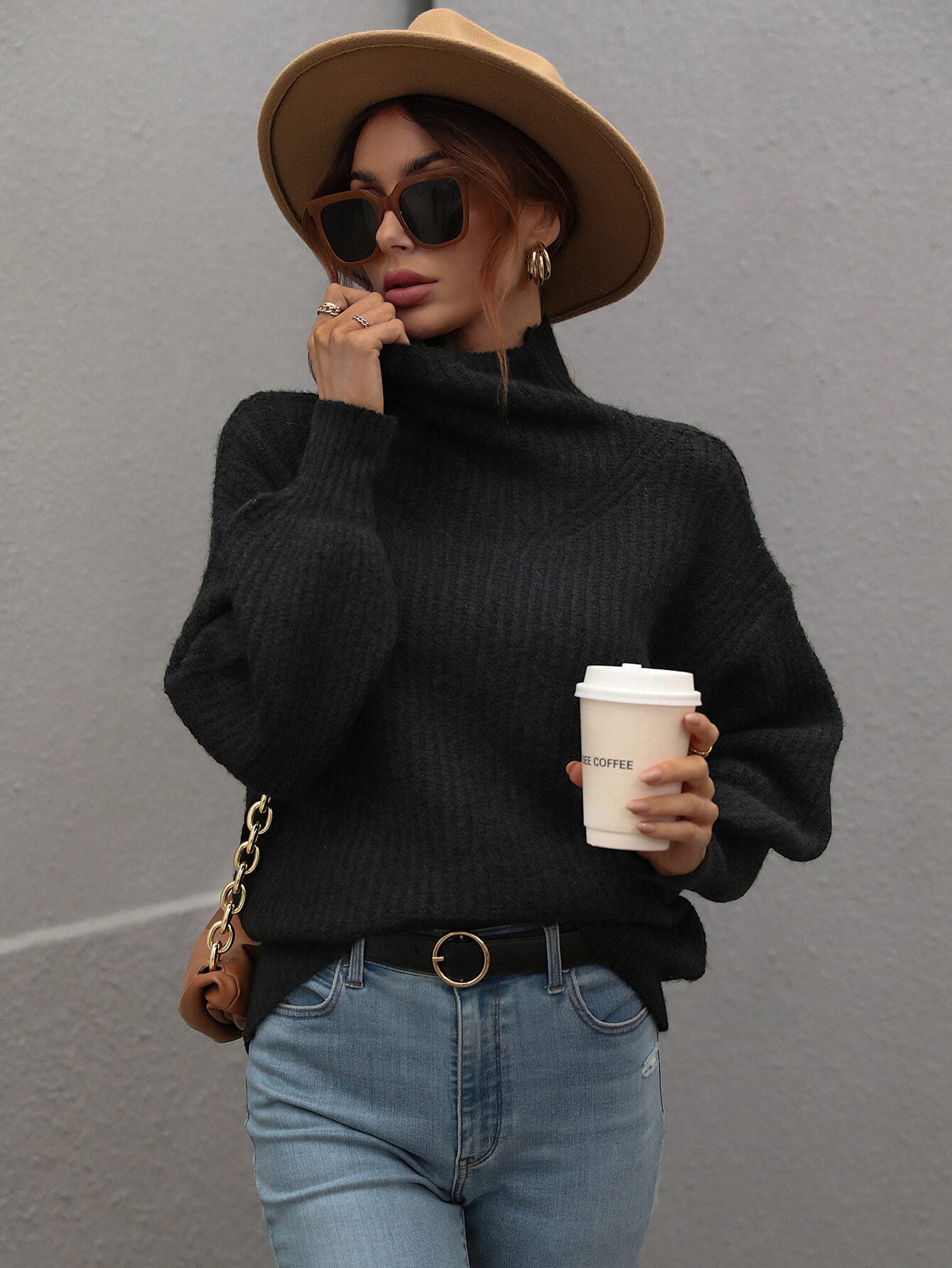 CHESTER KNIT JUMPER - BLACK