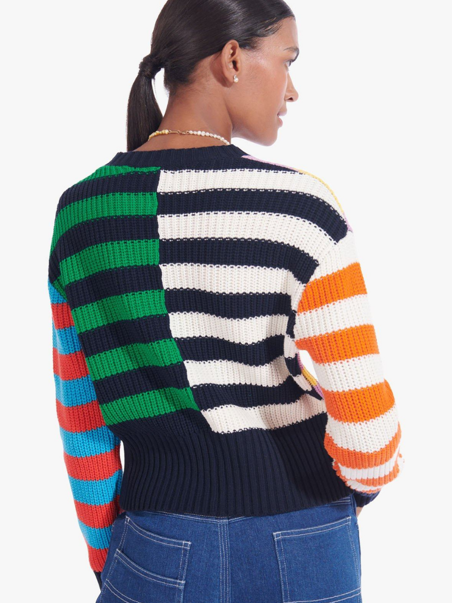 Calistally | ROBERTA Stripe Multi Color Knit Top