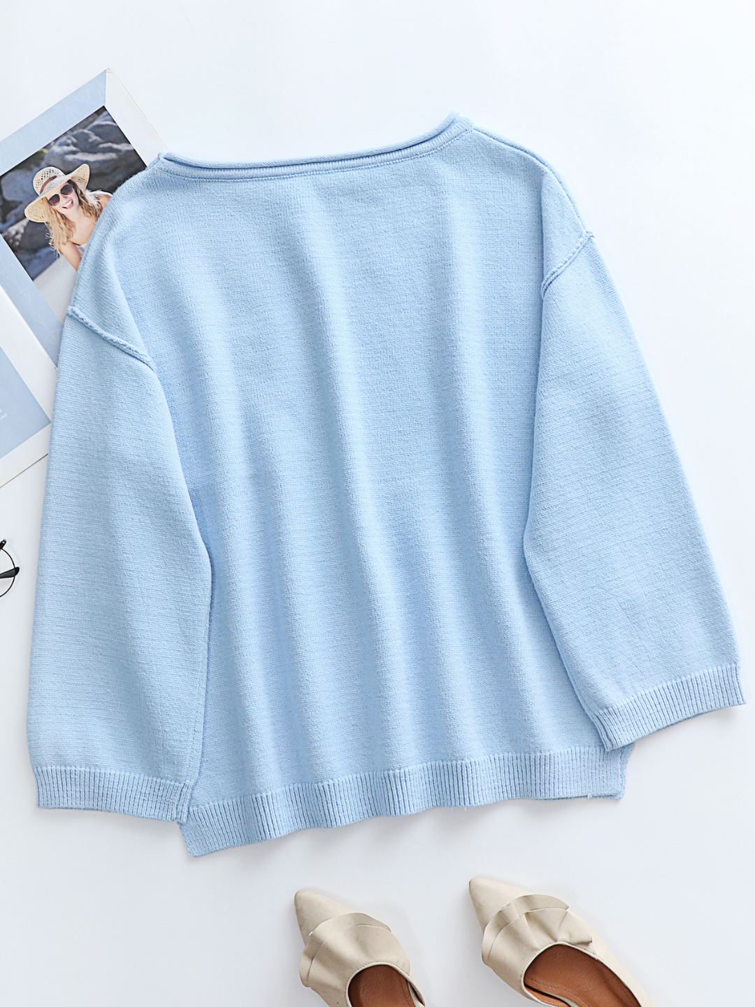 Calistally | DORETTA Oversized Front Pocket Knit Sweater