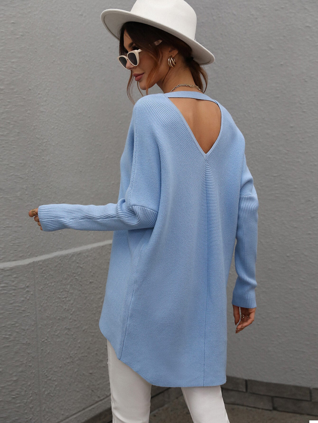CLIA KNIT SWEATER - BLUE