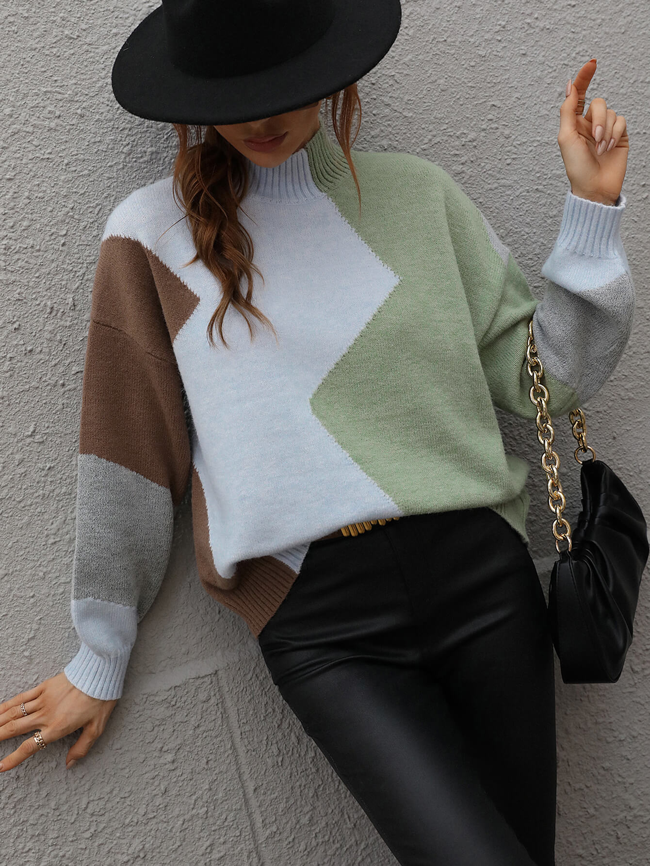 BRANDY KNIT SWEATER - BLUE