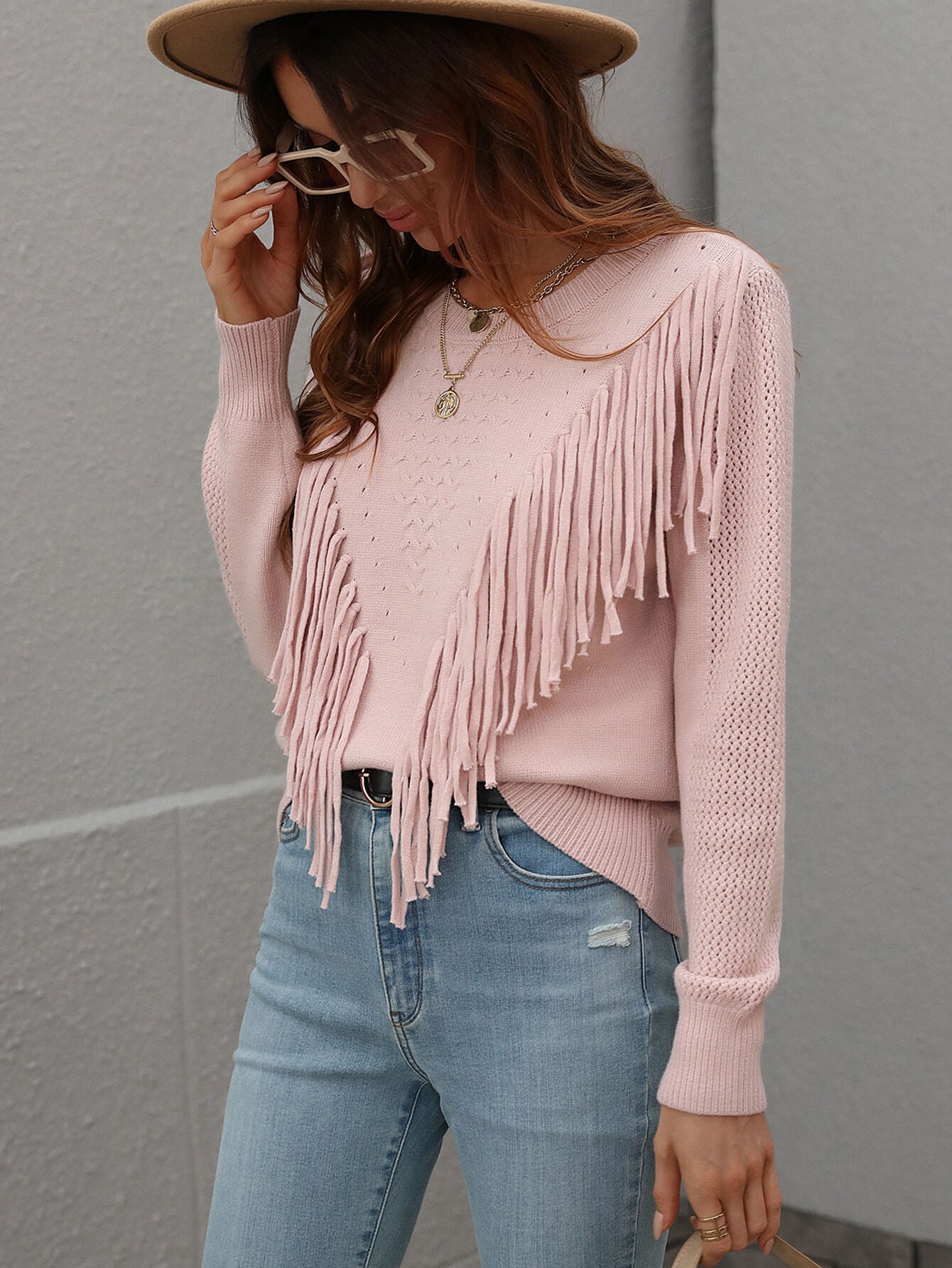 FOREST ADVENTURES KNIT TOP - BLUSH