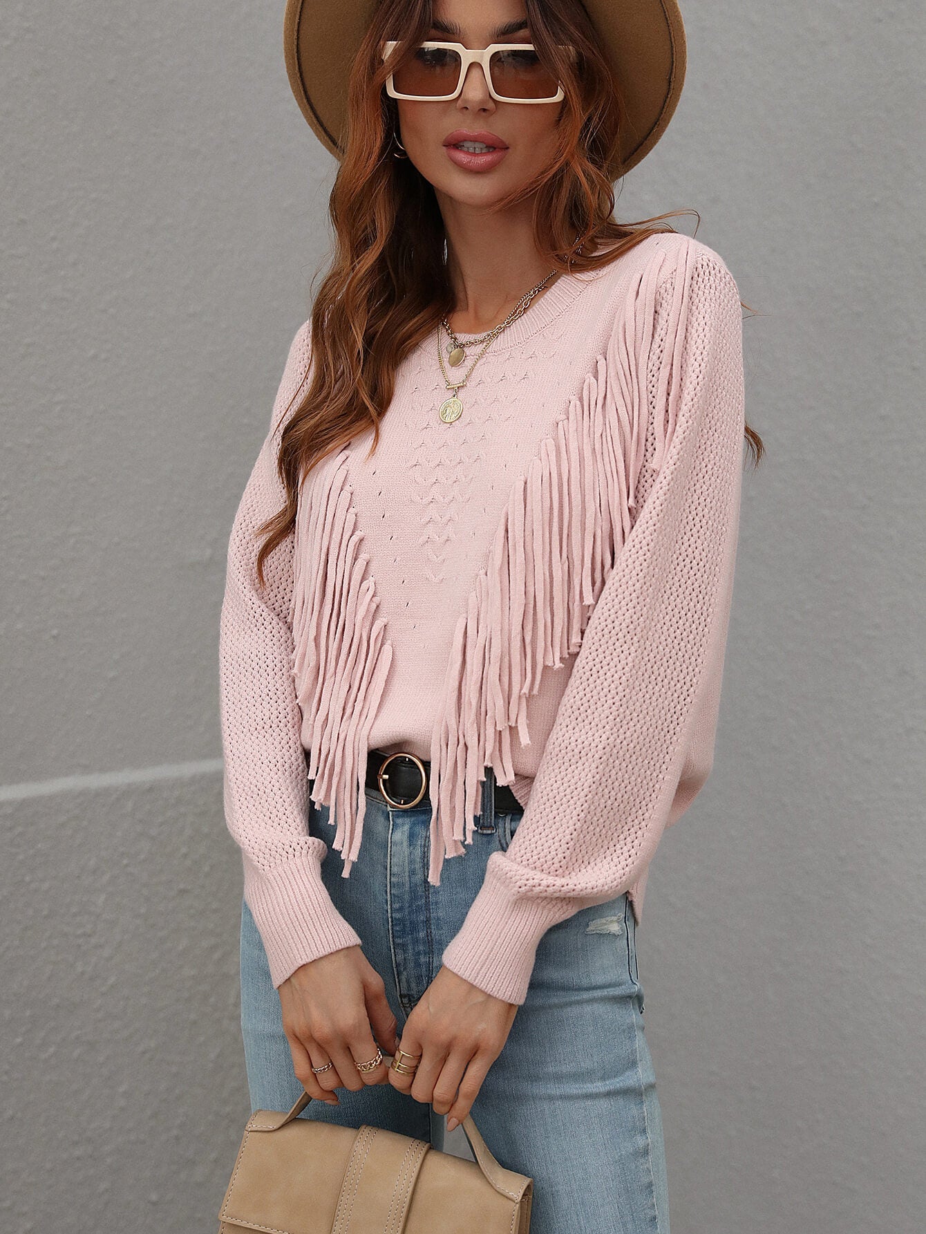 FOREST ADVENTURES KNIT TOP - BLUSH