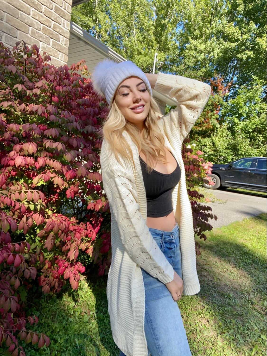 Calistally | Braid Open Knit Long Cardigan - Cream