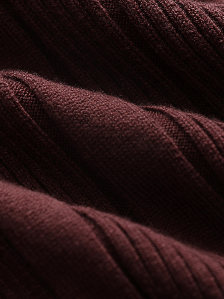 Calistally | TAMIA Bell Cuff Knit Shirt Jacket - Chocolate