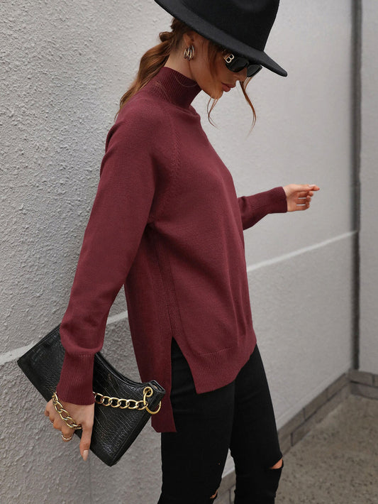 TAY KNIT JUMPER - CLARET