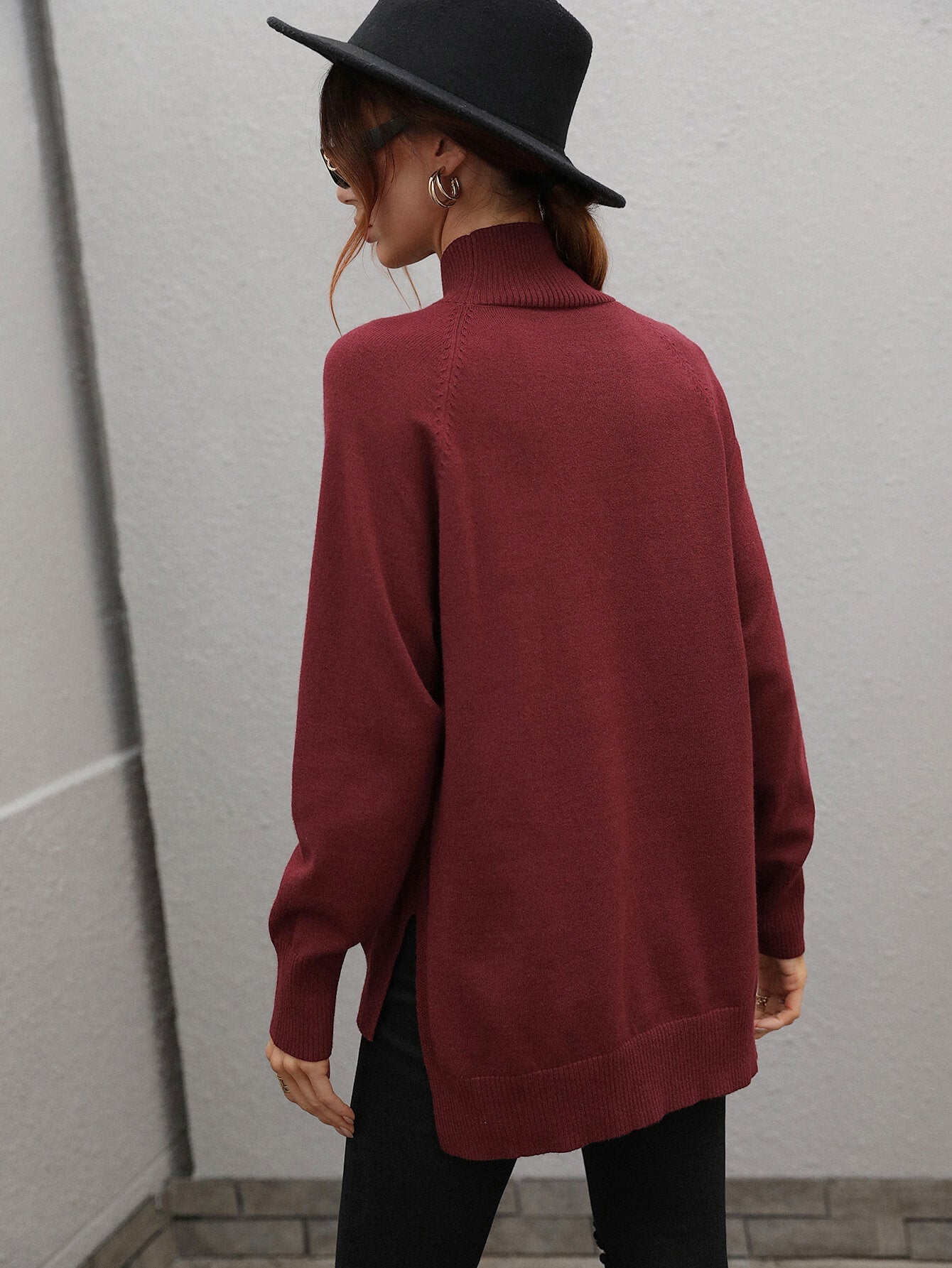 TAY KNIT JUMPER - CLARET