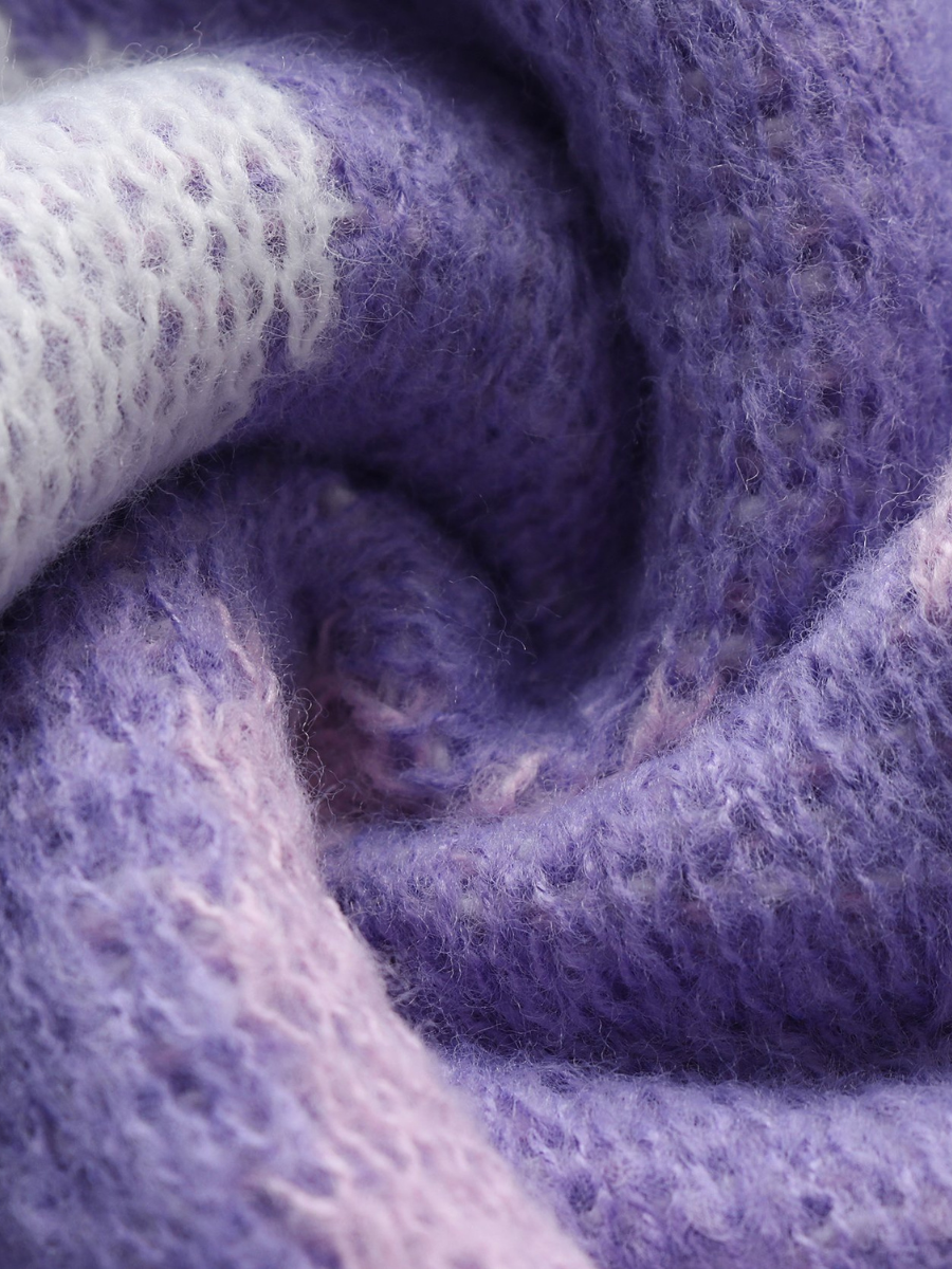 Calistally Doll | Purple Flame Cream Knit Sweater