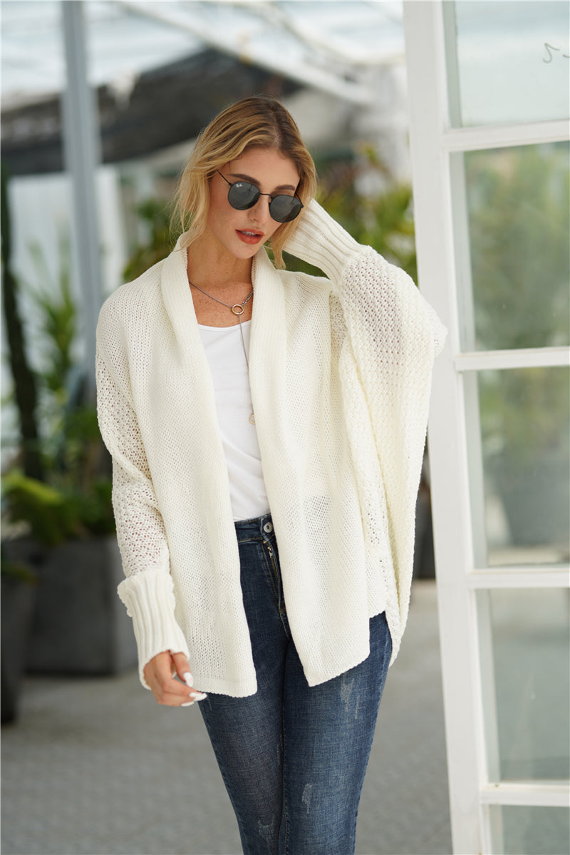 Calistally | Cream Batwing Easy On Cardigan