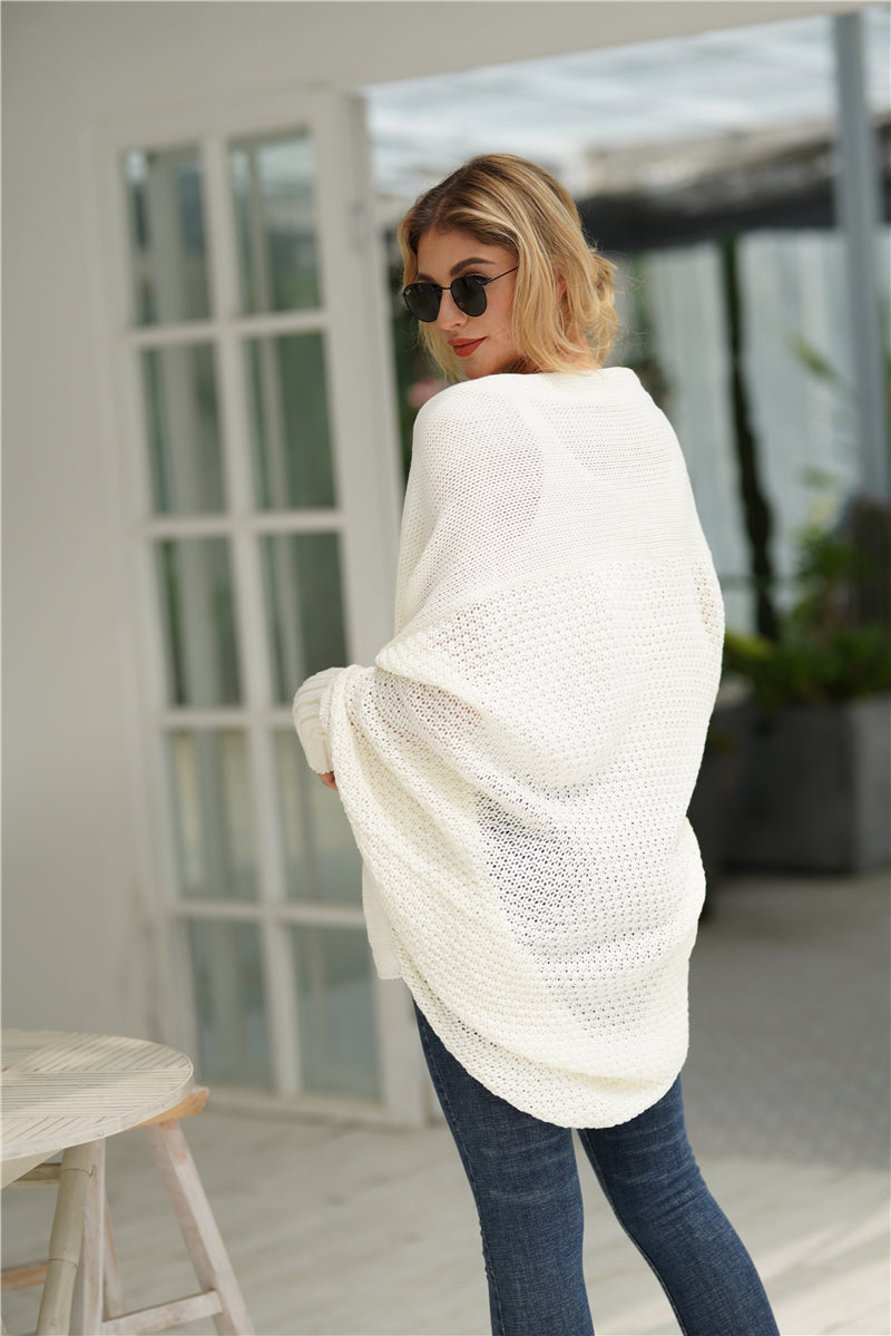 Calistally | Cream Batwing Easy On Cardigan