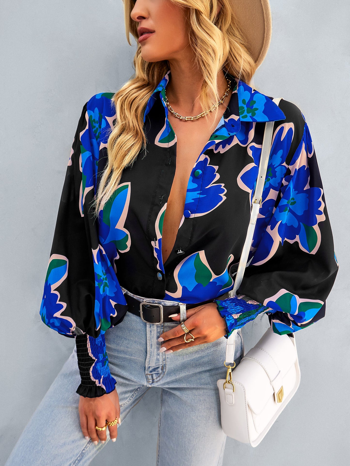 FLEETWOOD BLOUSE - BLACK PRINT