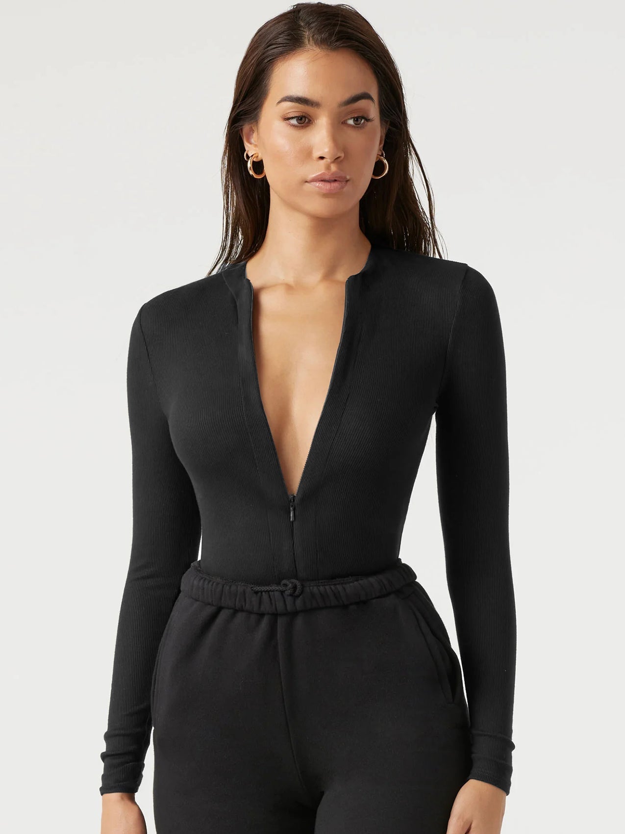 Alessandra Fitted Bodysuit - Black