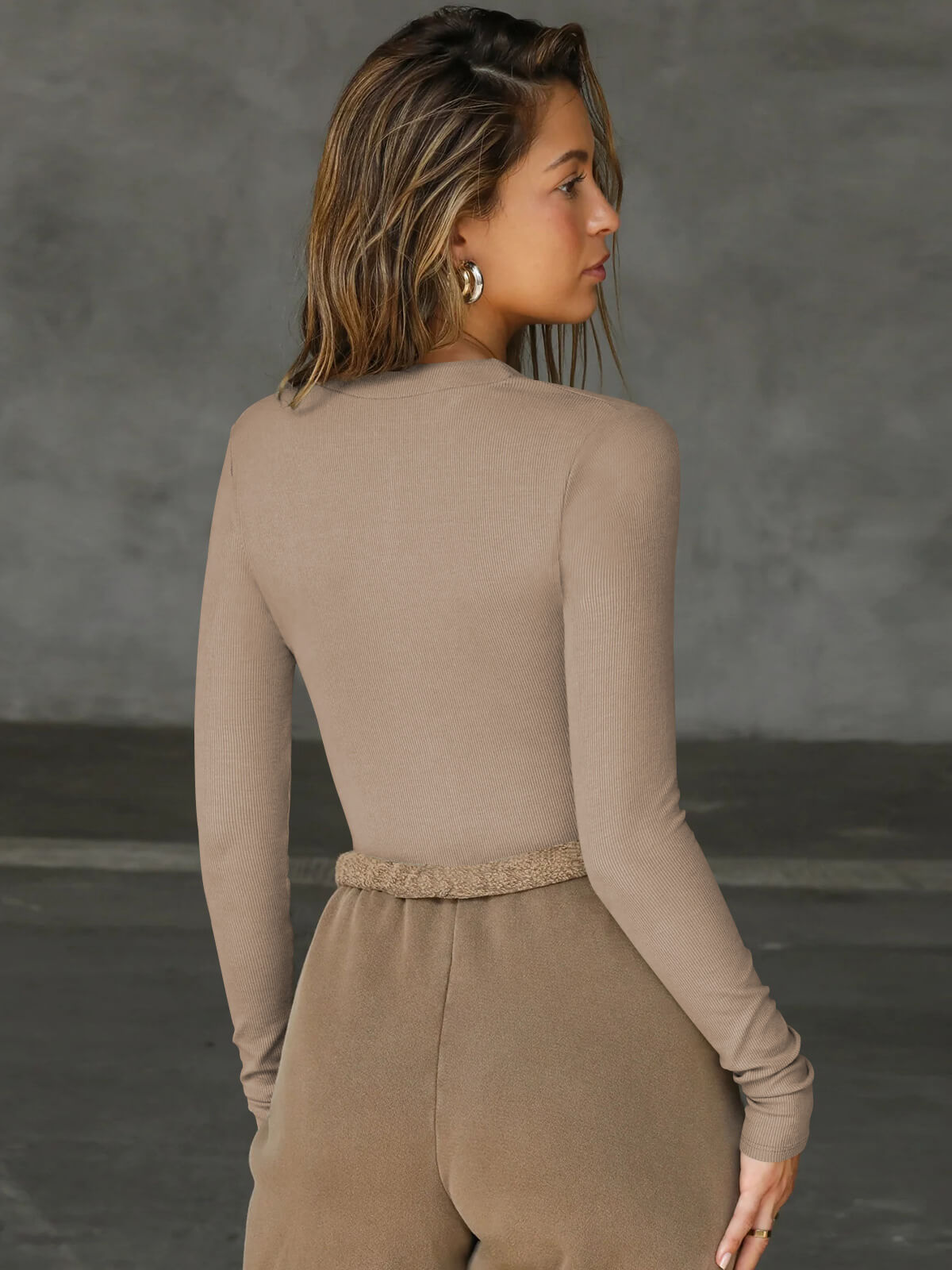 Alessandra Fitted Bodysuit - Khaki