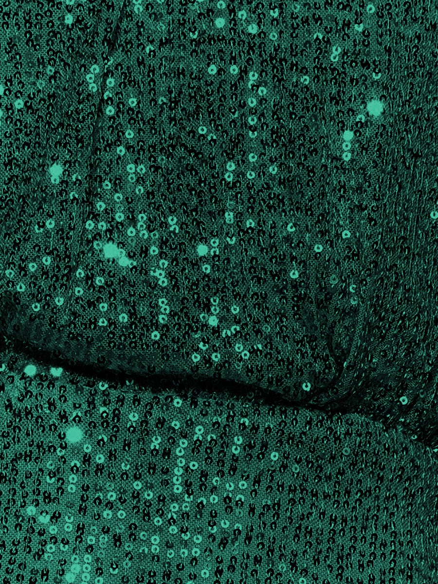 Layton Sequin One-Shoulder Midi Dress - Emerald