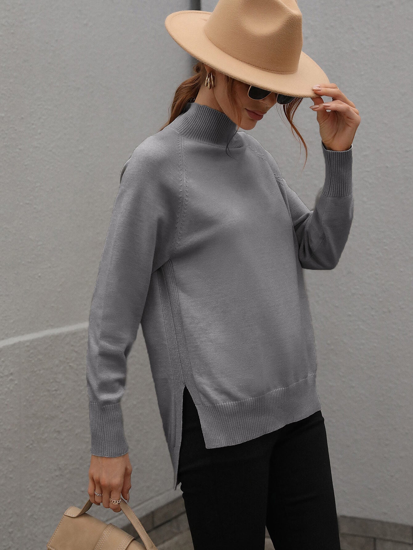 TAY KNIT JUMPER - GRAY