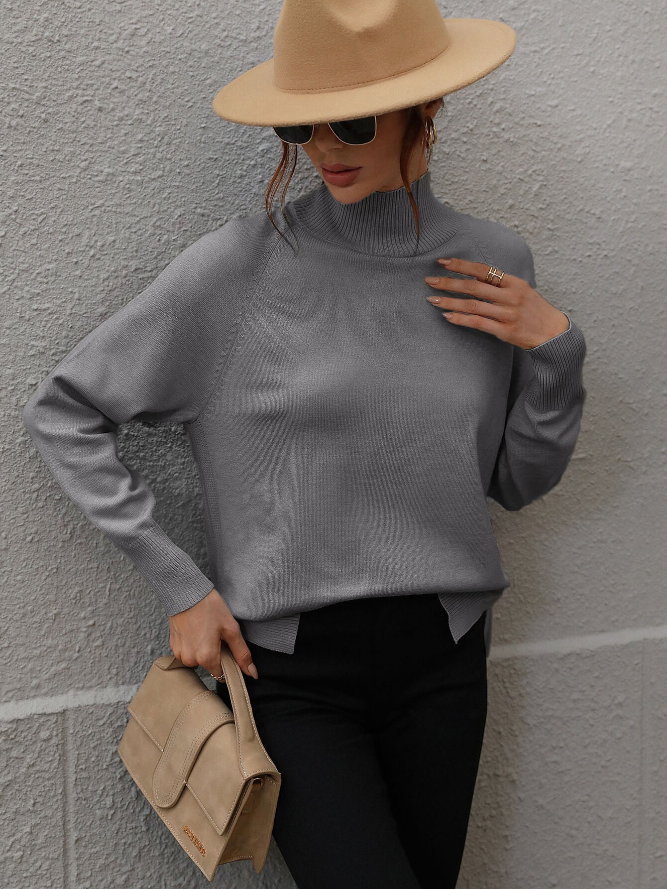 TAY KNIT JUMPER - GRAY