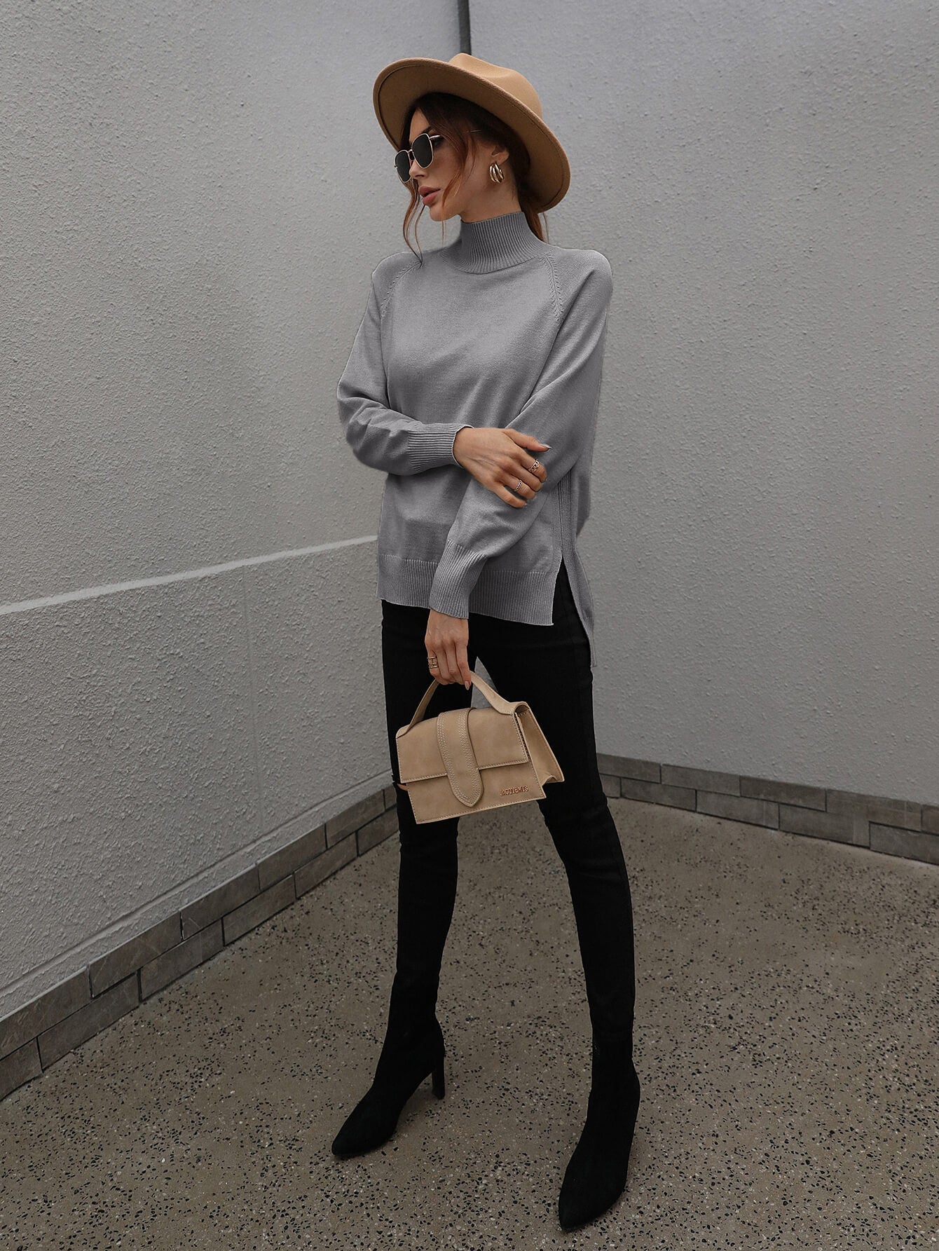 TAY KNIT JUMPER - GRAY