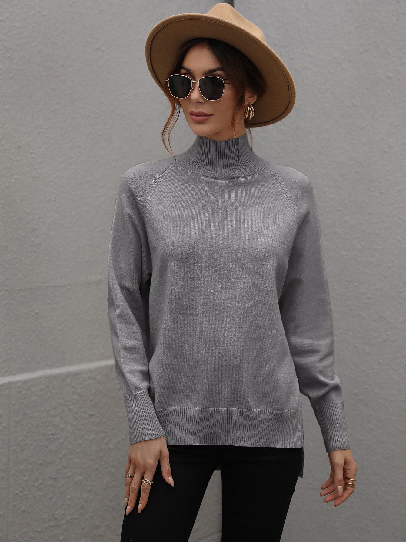 TAY KNIT JUMPER - GRAY